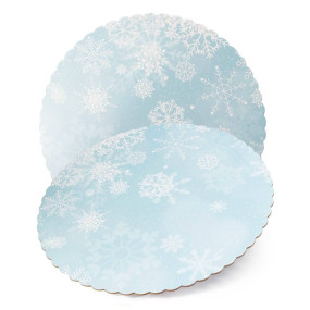 Prato Cartão Flocos Neve 20cm